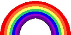 graphic of an illustration of a rainbow