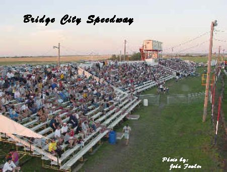 graphic of a photo of Bridge City Speedway bleachers