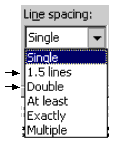 Line spacing