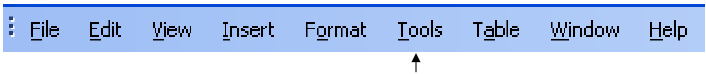 Tools option on the File menu