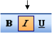 Enabled Italic button