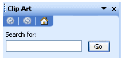 Clip Art Search for popup window