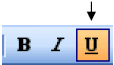 Enabled Underline button