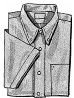 A folded uniform shirt