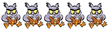 graphic of owls reading