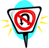graphic:  'No U-Turns' sign