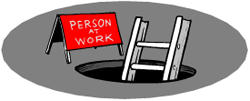 graphic: person at work