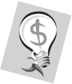 graphic: light bulb with a money sign inside