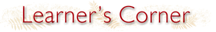 graphic banner: Learner's Corner