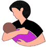 Clipart of a mother holding an infant