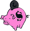 Cartoon of a piggy bank