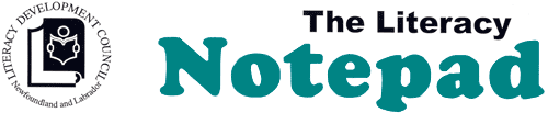 Graphic: title image for "The Literacy Notepad"