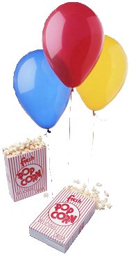 Balloons and popcorn