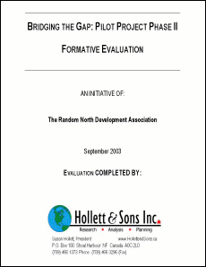 graphic - cover of Bridging the Gap: Pilot Project Phase II - Formative Evaluation