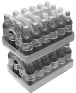 graphic of 2 stacked cases of Coca-Cola