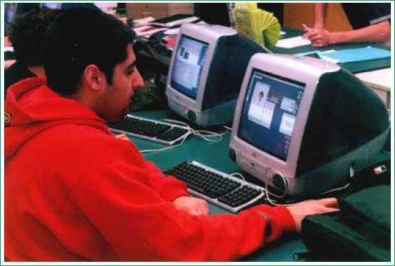 Young man at computer