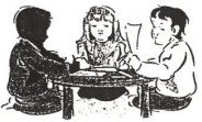 Kids sitting at table