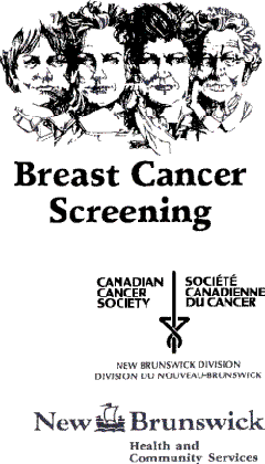 graphic: Breast Cancer Screening, Canadian Cander Society logo and New Brunswick logo