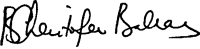 graphic of signature: B. Christofer Balram