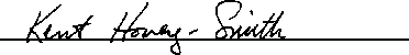 graphic of signature: Kent Hovey-Smith
