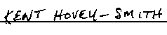 graphic of KENT HOVEY-SMITH's name in capitals