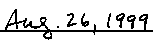 graphic of date: August 26, 1999