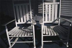 two deck chairs