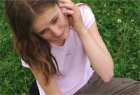 a young woman crying