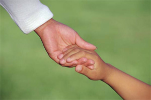 holding hands