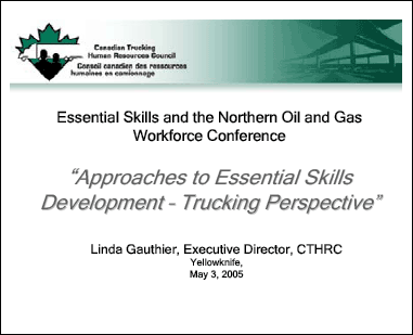 Essential Skills and Northern Oil and Gas Workforce Conference