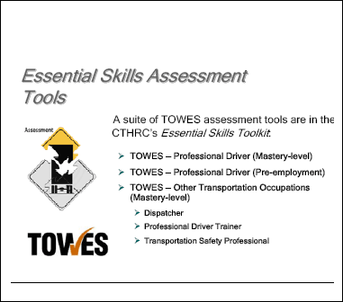 Essential Skills Assessment Tools