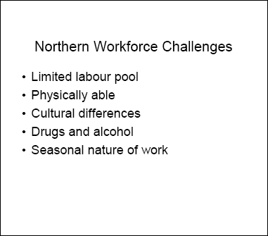 Northern Workforce Challenges