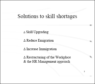 Solutions to skill shortages