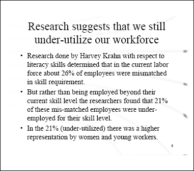 Research suggests that we still under-utilize our workforce