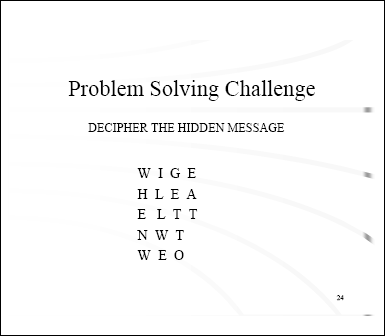 Problem Solving Challenge