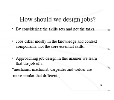 How should we design jobs?