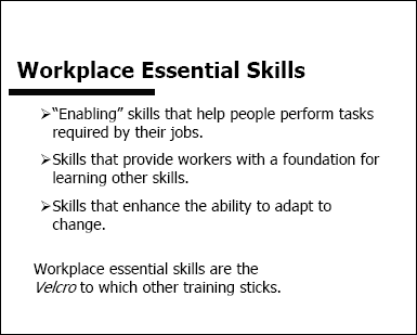 Workplace Essential Skills