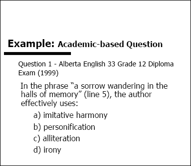 Example: Academic-based Question