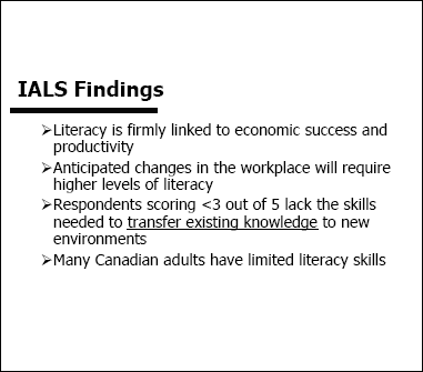 IALS Findings