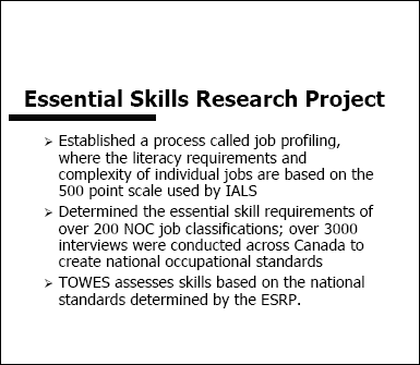 Essential Skills Research Project