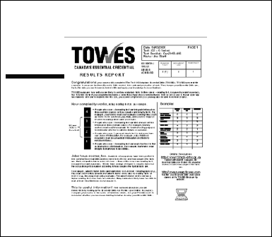 Example TOWES Results Report