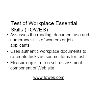 Test of Workplace Essential Skills