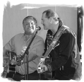 George Tuccaro and John Tees providing musical entertainment at the May 3rd dinner.