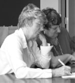 photo of two women