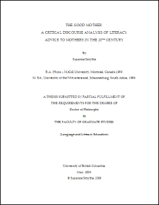Document cover page