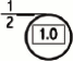 graphic of the fraction 'one half' beside a swimming pool