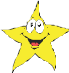 graphic of a happy cartoon star