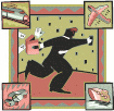 graphic of man running