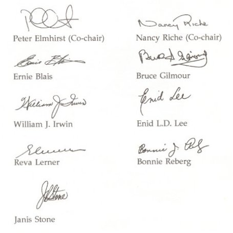 Task Force Signatures