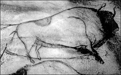 photo of a cave drawing